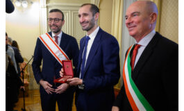 Conferito a Giorgio Chiellini il Gonfalone d'Argento del Consiglio Regionale della Toscana