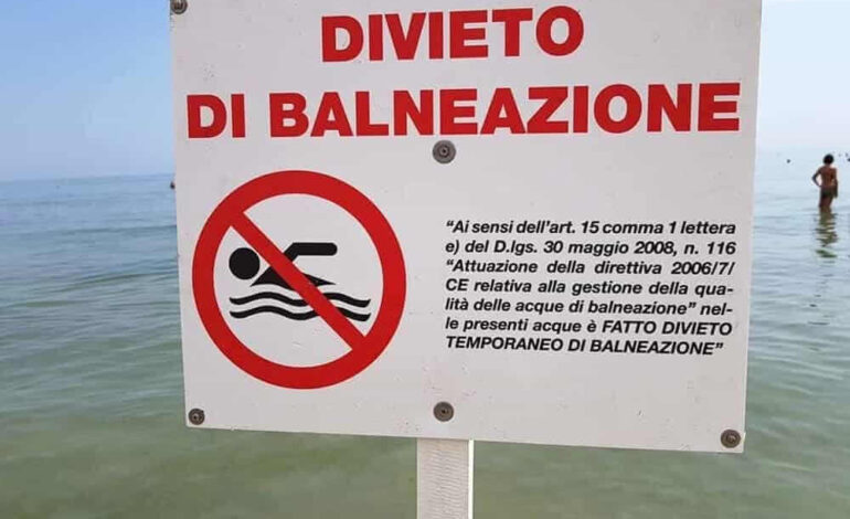 Divieto preventivo di balneazione nell’area Quercianella