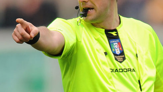 Samuel Dania arbitro del derby con il Montevarchi