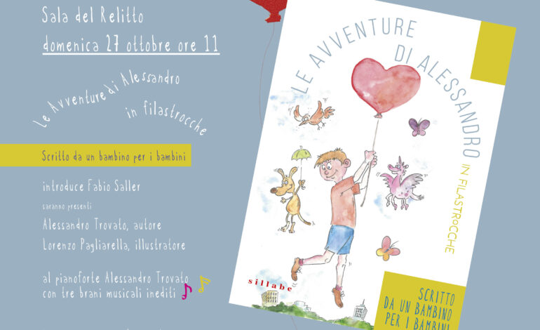 “Le avventure in filastrocche”, un libro scritto da un bambino per bambini. Domenica 27 ottobre Acquario di Livorno