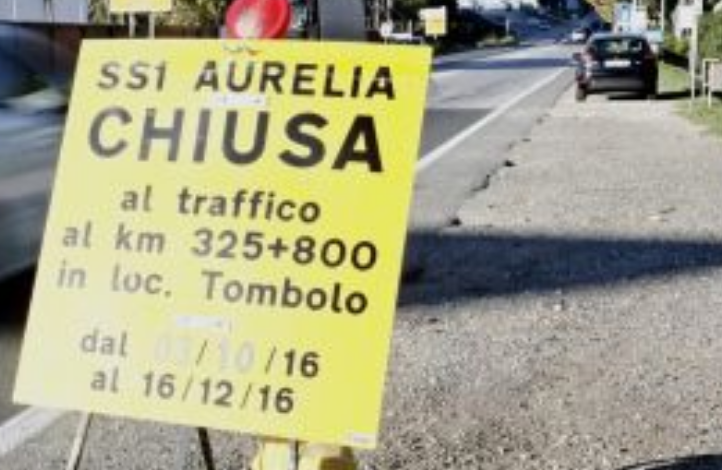 Chiude l’Aurelia tra Livorno e Pisa: disagi in arrivo