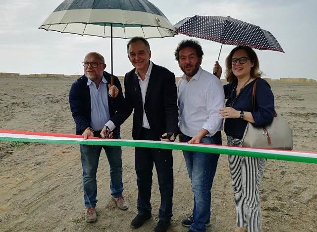 Rossi inaugura i lavori sul canale dello scolmatore