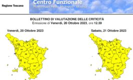 Codice giallo per possibili forti temporali, rischio idrogeologico/idraulico e mareggiate