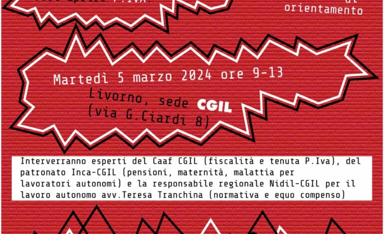 Cgil, corso gratuito di orientamento sulla partita iva